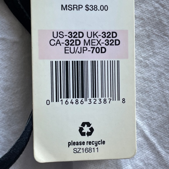 DKNY Demi Bra 32D Black style # 453263 NWT - Picture 4 of 4